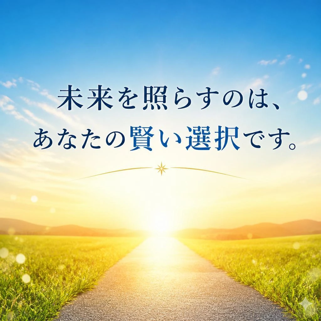 未来を照らすのは、あなたの賢い選択です。