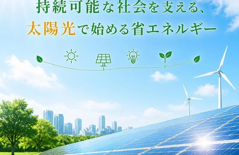 持続可能な社会を支える、太陽光で始める省エネルギー