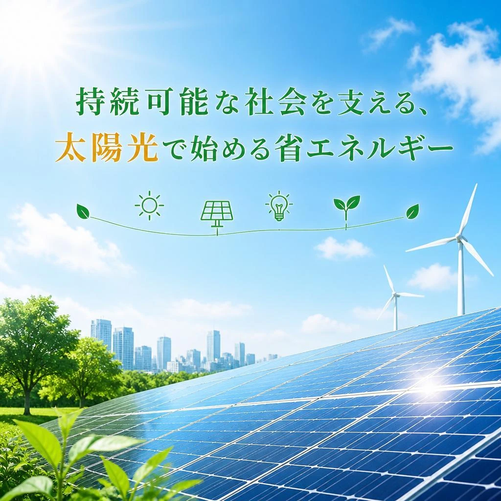 持続可能な社会を支える、太陽光で始める省エネルギー