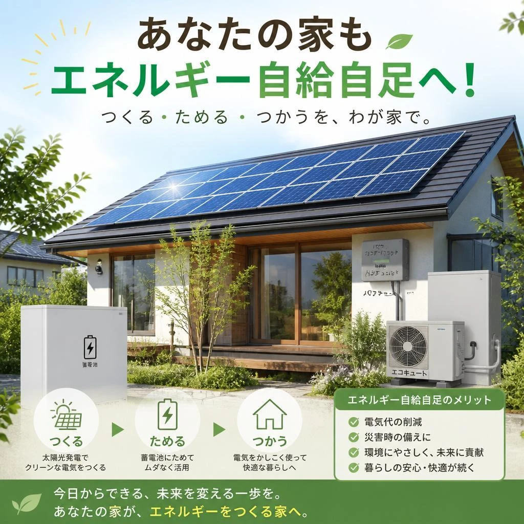 あなたの家もエネルギー自給自足へ！