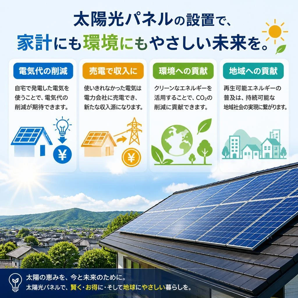 太陽光パネル導入のメリット