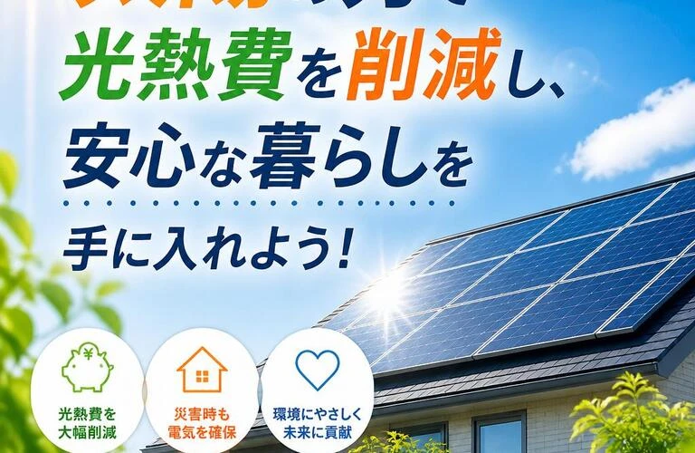 太陽の力で光熱費を削減し、安心な暮らしを手に入れよう！