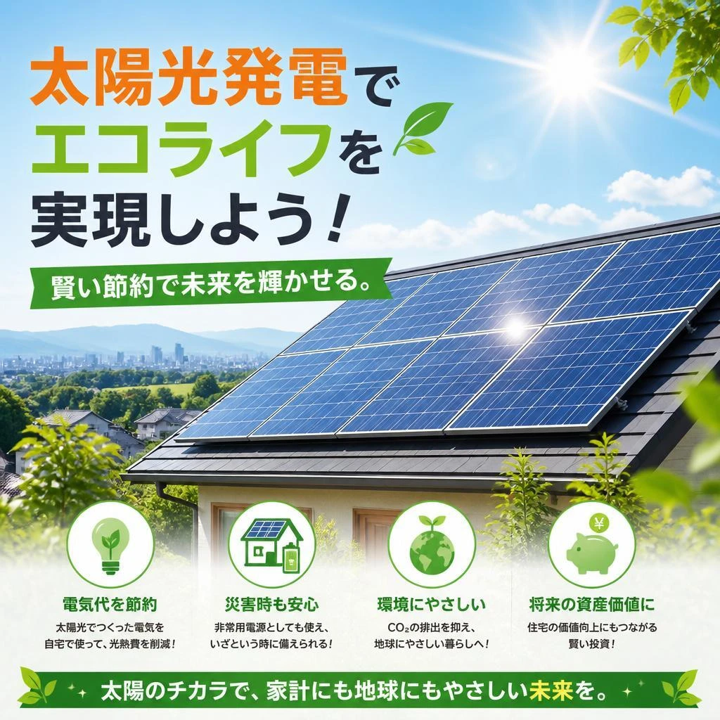 太陽光発電でエコライフを実現しよう！賢い節約で未来を輝かせる。