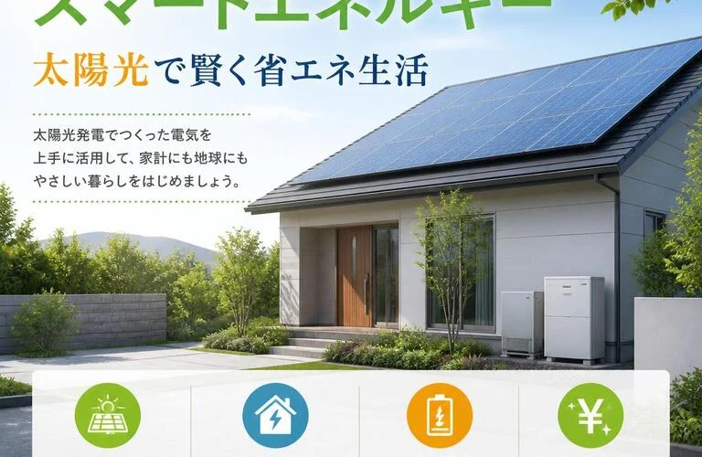 自宅で始めるスマートエネルギー、太陽光で賢く省エネ生活
