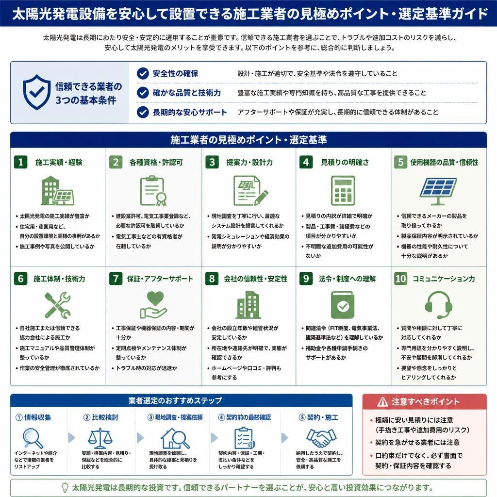 信頼できる施工業者の選び方