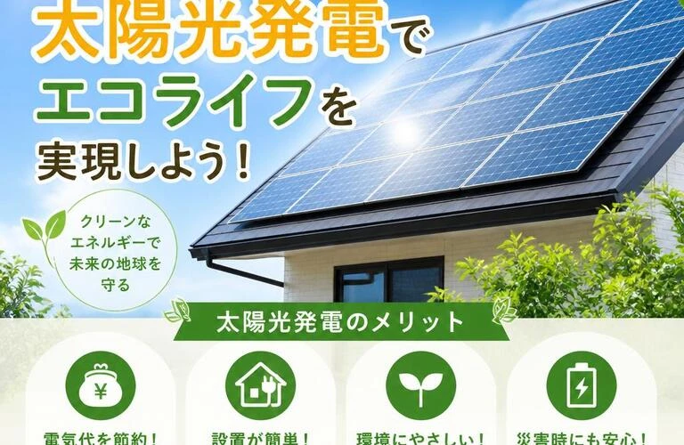 手軽に始められる太陽光発電でエコライフを実現しよう！