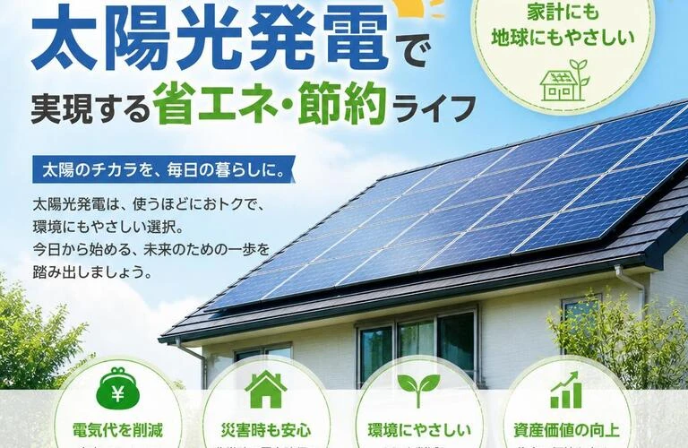 あなたもできる！太陽光発電で実現する省エネ・節約ライフ