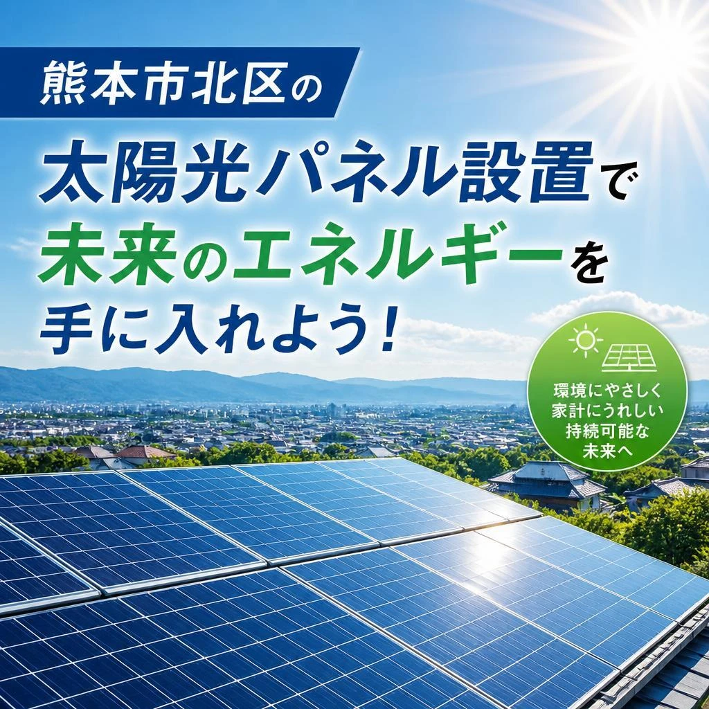 熊本市北区の太陽光パネル設置で未来のエネルギーを手に入れよう！