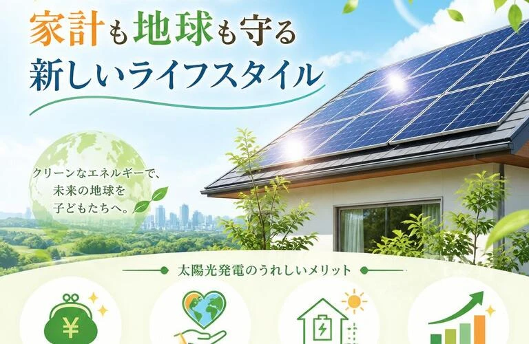 「太陽光発電で家計も地球も守る新しいライフスタイル」