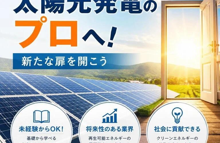 経験ゼロから太陽光発電のプロへ！新たな扉を開こう