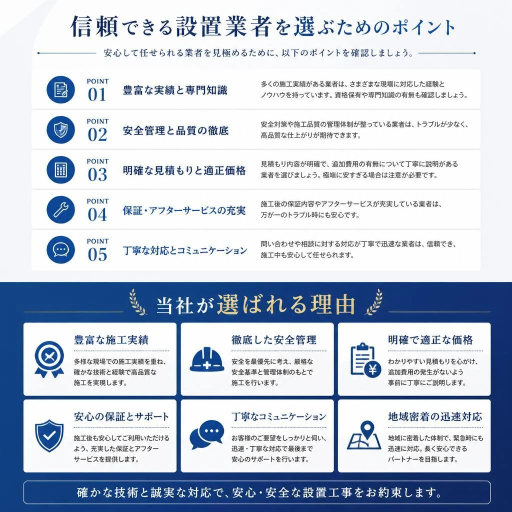 設置業者の選び方