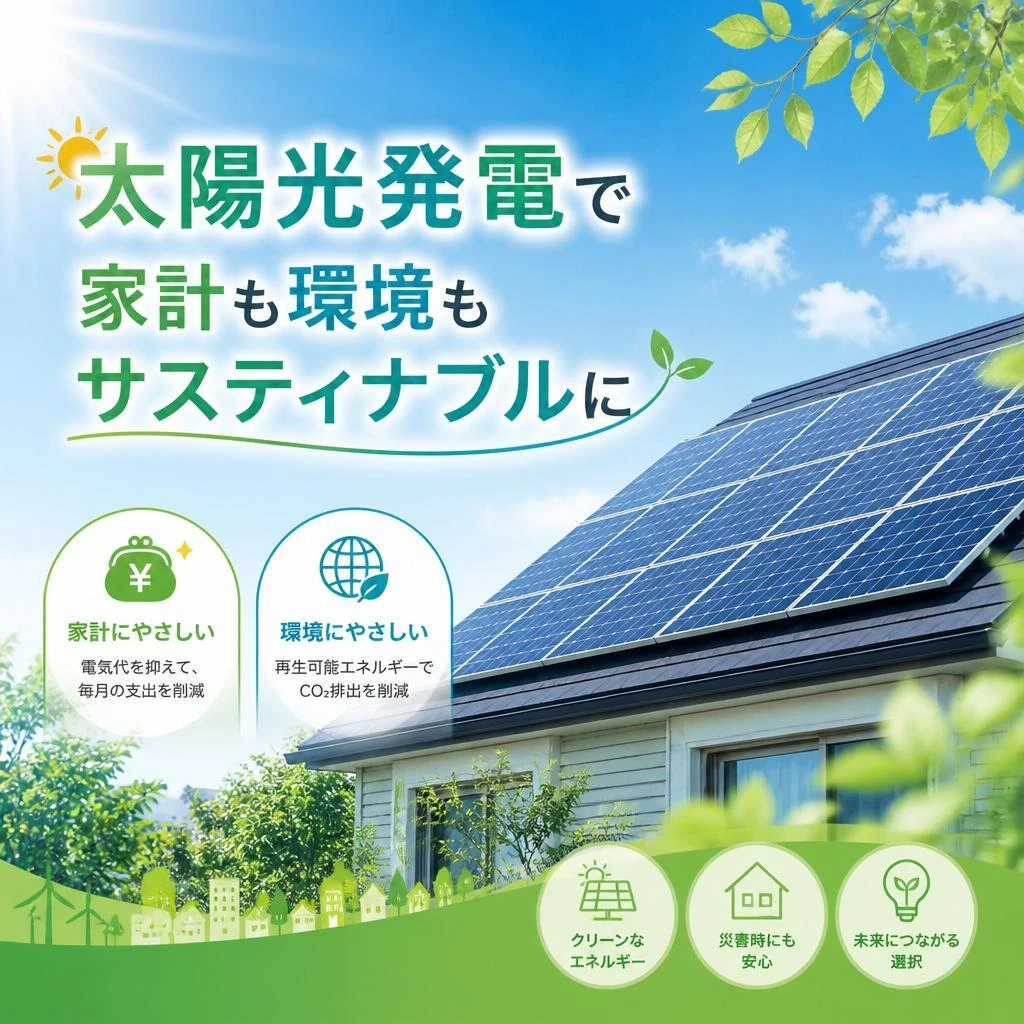 太陽光発電で家計も環境もサスティナブルに