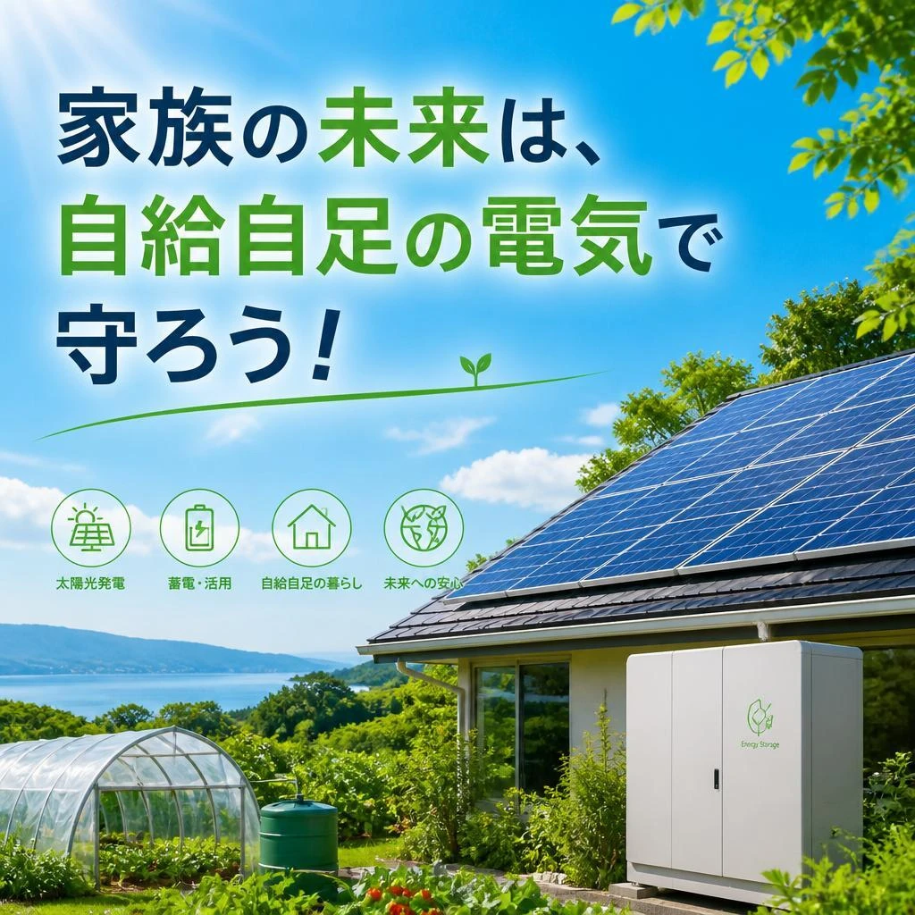 家族の未来は、自給自足の電気で守ろう！