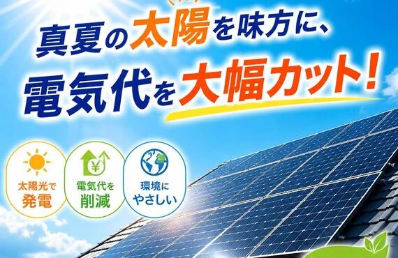 真夏の太陽を味方に、電気代を大幅カット！
