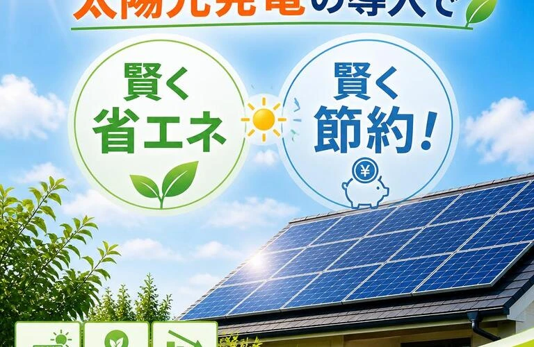 太陽光発電の導入で賢く省エネ、賢く節約！