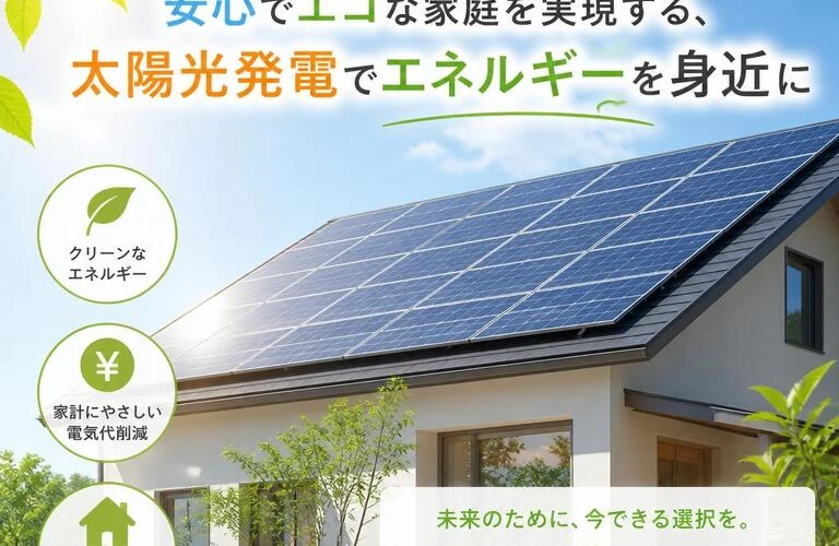 安心でエコな家庭を実現する、太陽光発電でエネルギーを身近に