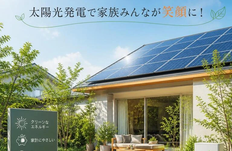 新しいライフスタイル、太陽光発電で家族みんなが笑顔に！