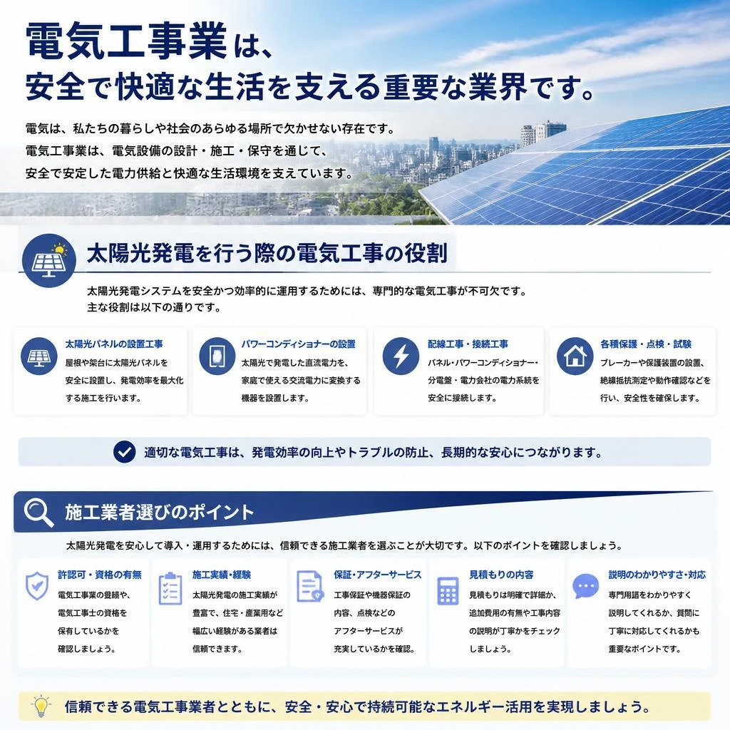 電気工事業の重要性