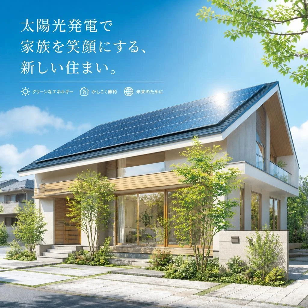 太陽光発電で家族を笑顔にする、新しい住まい。