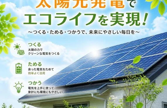 太陽光発電でエコライフを実現！