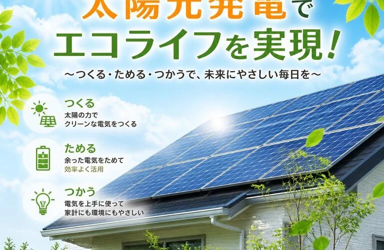 太陽光発電でエコライフを実現！