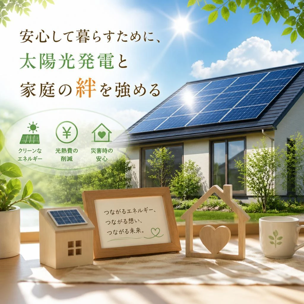 「安心して暮らすために、太陽光発電と家庭の絆を強める」