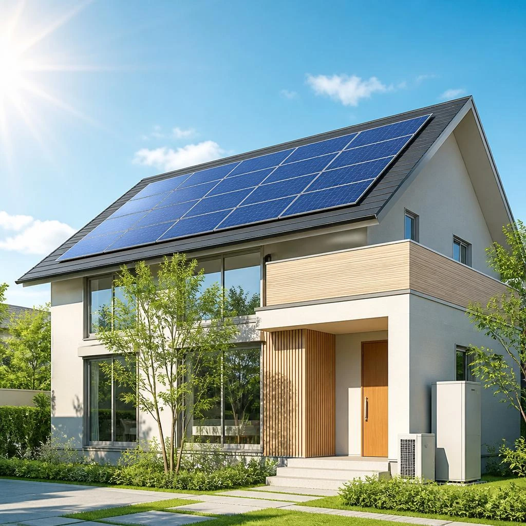 家庭をクリーンエネルギーで支える。家族のための太陽光発電