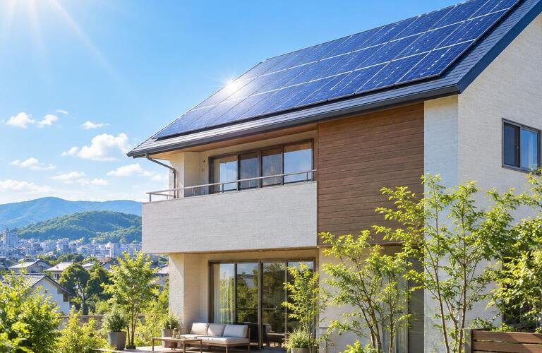 夢のマイホームに、家族の笑顔が続く電気を。太陽光発電で、これからの暮らしをもっと心地よく。